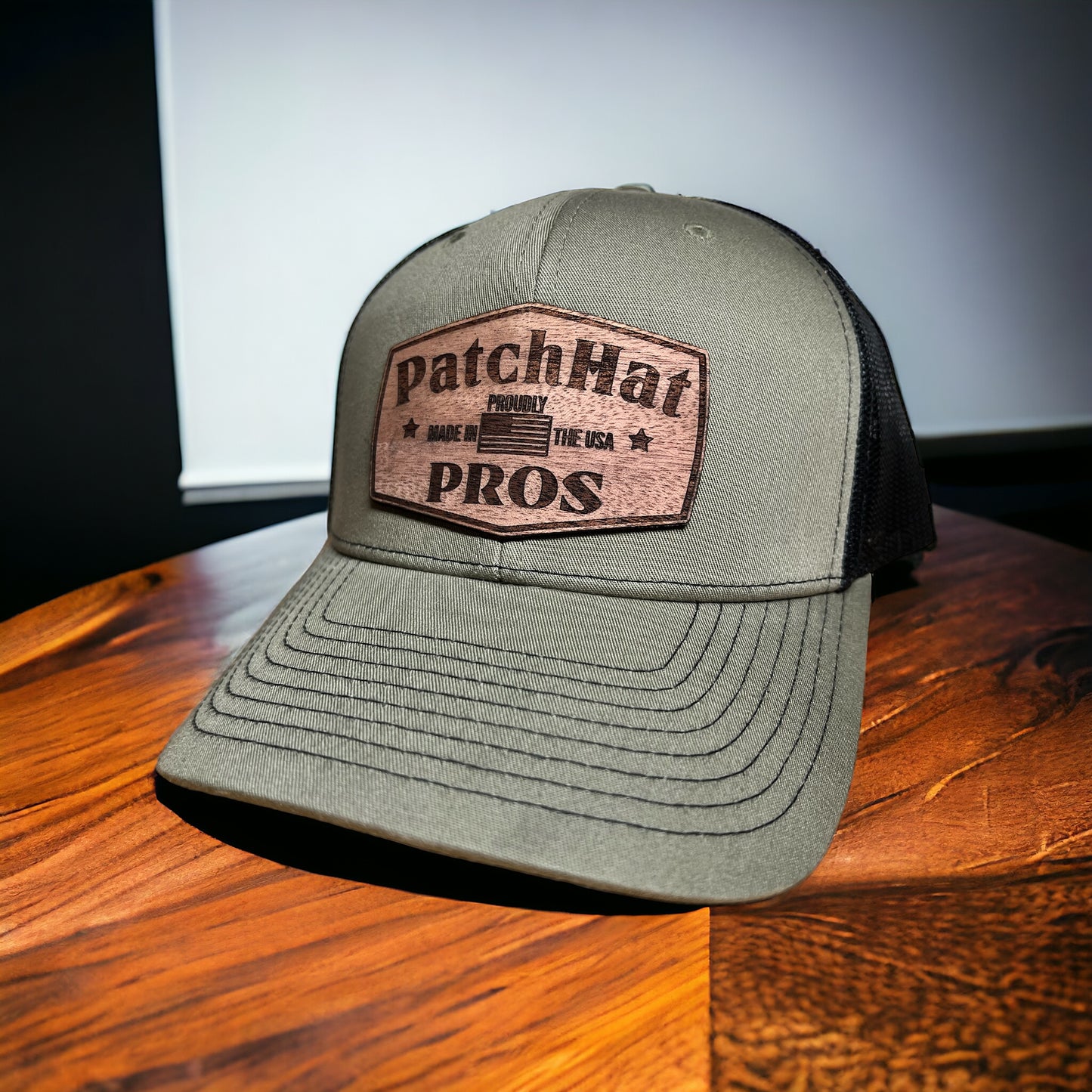 Custom Wood Patch Hat