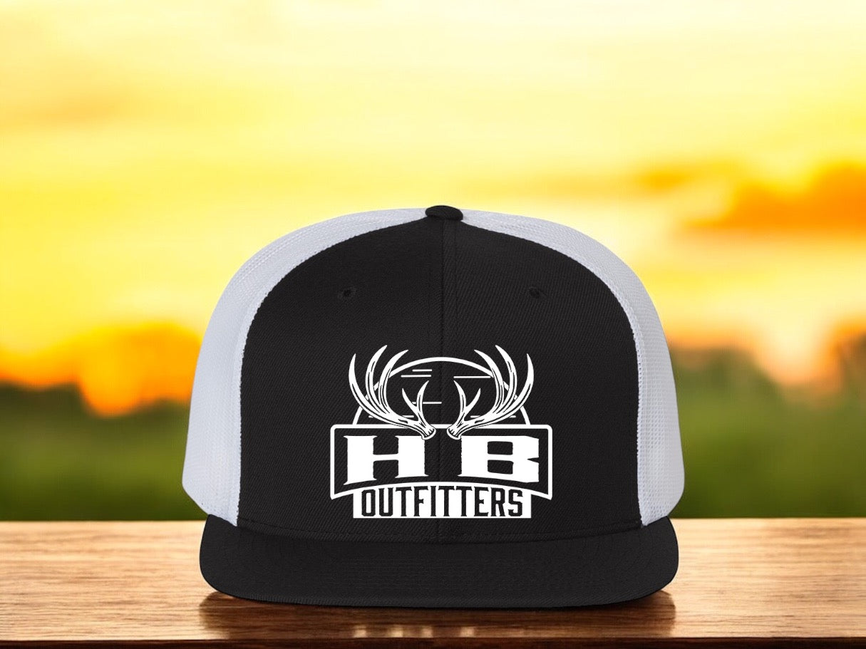 HB Outfitters Black and White Trucker Hat